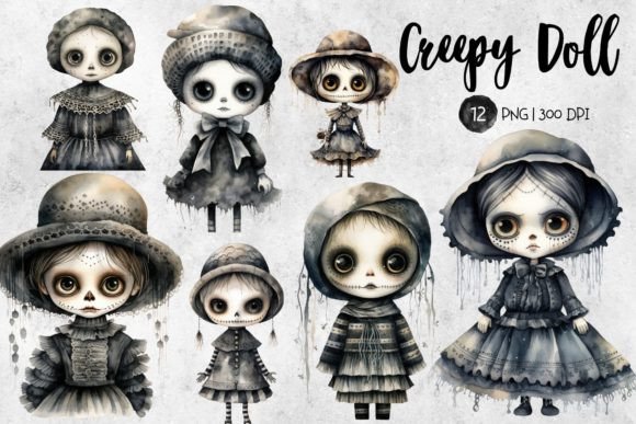 Download Creepy Doll Sublimation Clipart - Sublimation Collection