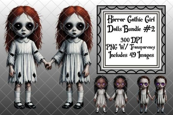 Download Horror Gothic Dolls #2 Clipart Bundle - Horror Collection