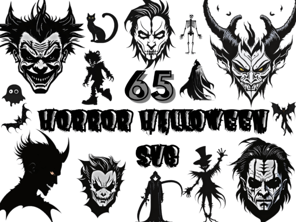Download 65 Horror Halloween SVG Bundle - Horror Collection